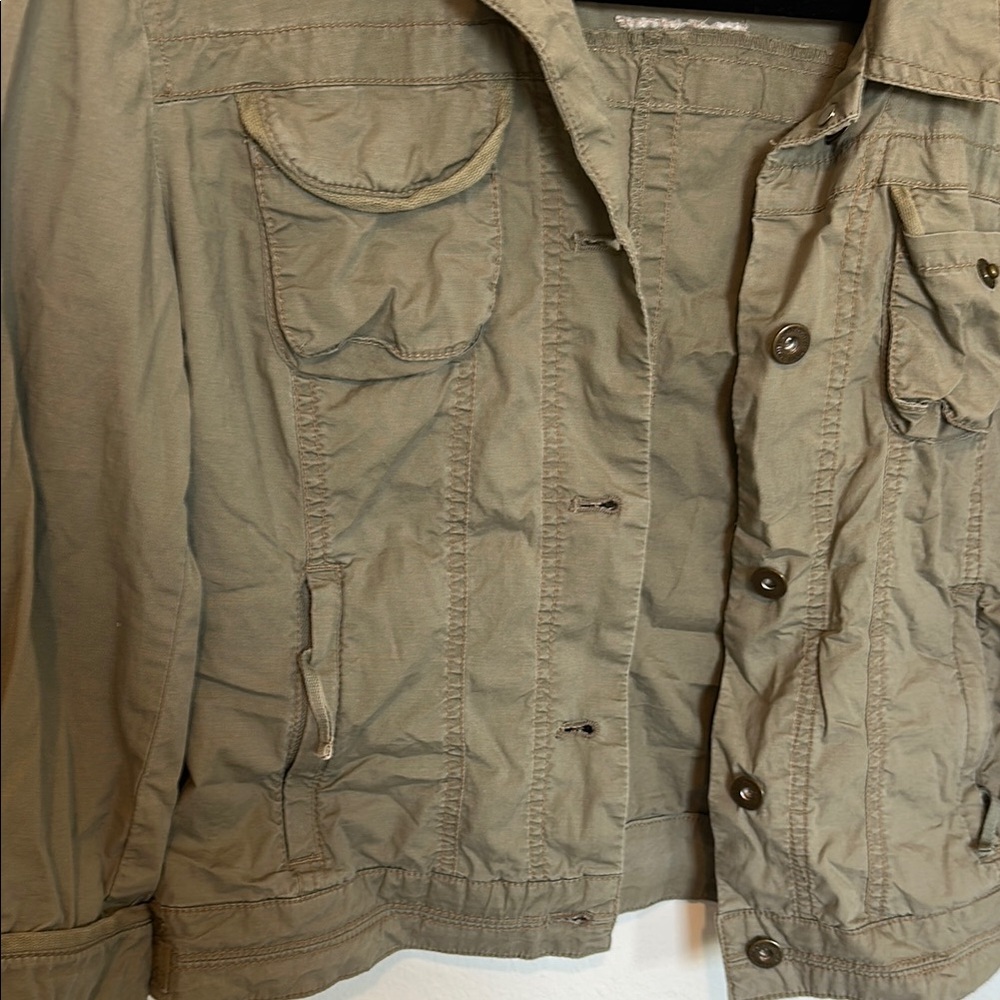 Khaki Button-Up Jacket - Picture 3 of 5